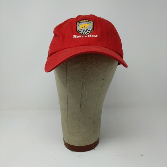 Las Vegas Bear's Best Golf Course Dobber Slideback Hat Embroidered Logo Red - Picture 2 of 13